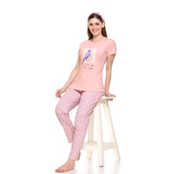 Cotton Pyjama Set Pink night suit