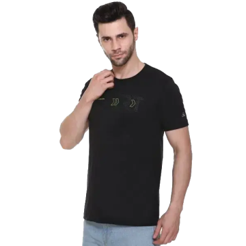 Men Round neck Olive-XL-Black