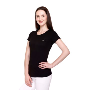 bamboo cotton women black top