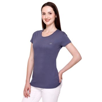 Bamboo cotton women top Dark grey
