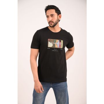 Pique Round Neck TShirt (Black)