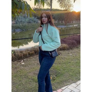 Women Mint Polar Half zipper