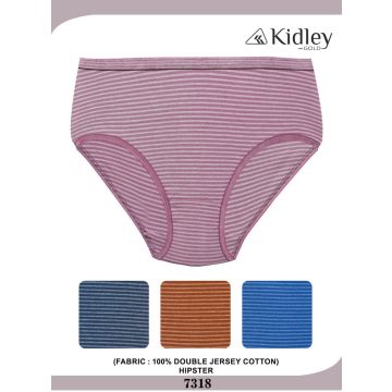Women Hipster Double Jersey Cotton Panties (7318)