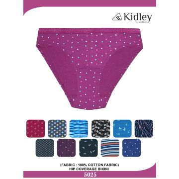 Women Hipster Cotton Fabric Hip Coverage Bikini Panties (5025)