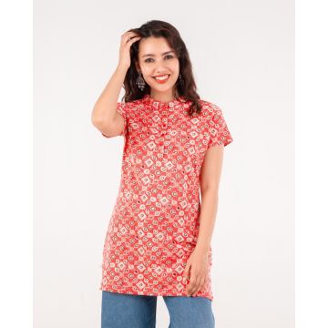cotton kurti for women orange