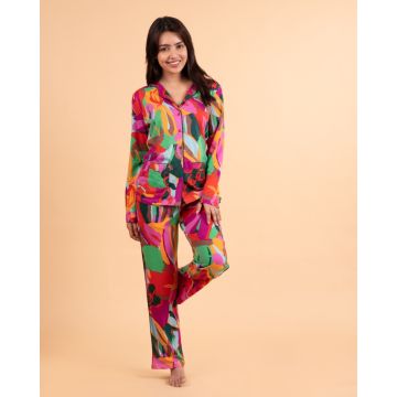 Vibrant Cotton Nightwear Set for Women