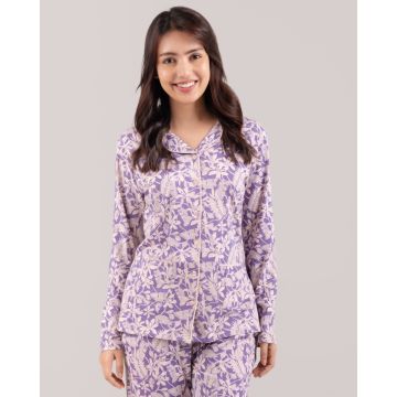 Lavender Dream - Long-Sleeve Cotton Nightwear Set