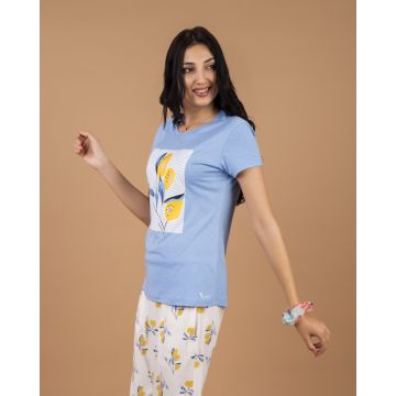 Women Cotton Nightsuit cloud