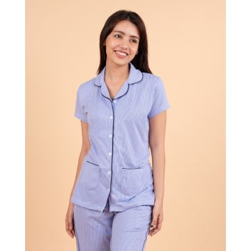 Cotton Striped Nightwear Set