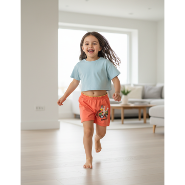 ComfortEase Cotton Bloomers for Kids – Assorted Bright Colours & Fun Sticker Prints (Pack of 6)