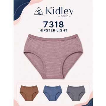 Kidley Double Jersey Cotton Striped Comfort Hipster – Light Assorted (7318)