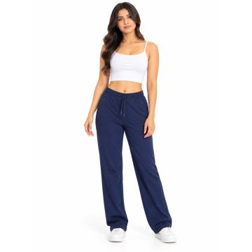 Kidley Women’s Everyday Luxe Track Pants – Forest Green – front view