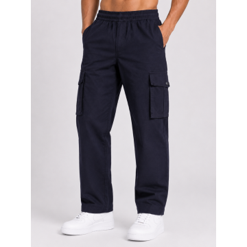 Urban Utility Men’s Cotton Relaxed Fit Cargo Joggers – Navy