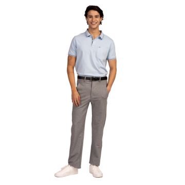 Metro Cotton-Lycra Flex Loop-Knit Trousers – Milanch Grey