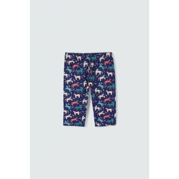 All over printed capri Navy