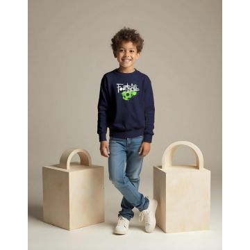Boys' Navy Sweatshirt with Football Print Design – Casual Comfort for Everyday Adventures