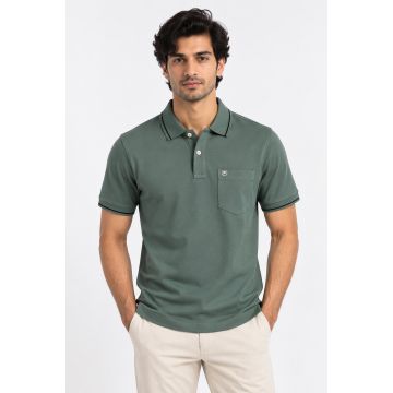 Sagewood Cotton Matty Pocket Polo T-Shirt – Sage Green