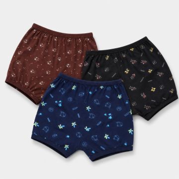 LittleEase Cotton Bloomers for Kids – ForestDoodle Prints, Pack of 6