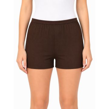 Kidley Women’s Cotton Boy-Leg Shorty – Brown, Pack of 3