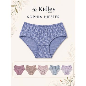 Kidley Sophia women's micro modal stretch hipster in lavender and light assorted prints