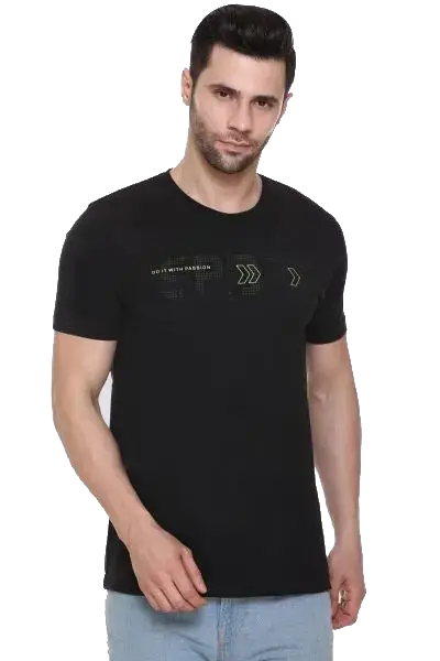 Men Round neck Olive-XL-Black